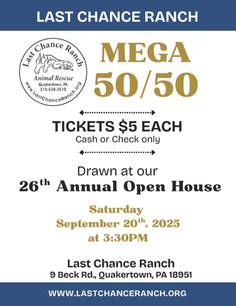 Raffle Ranch Mega 50/50 Raffle - Last Chance Ranch